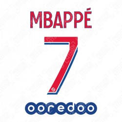 Mbappé 7 (Official PSG 2020/21 Away Ligue 1 Name and Numbering)
